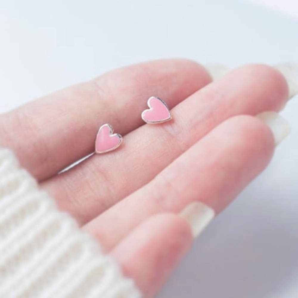 Pink Heart Earrings